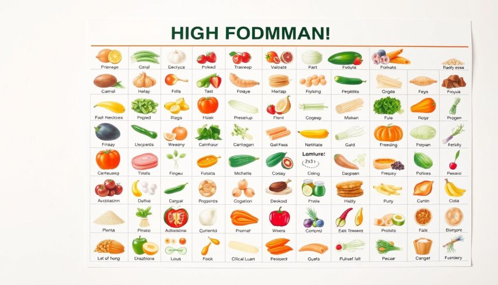 High FODMAP foods to avoid chart